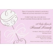 Baby Shower Invitations, Swirl Rattle Pink, Inviting Company